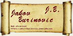 Jakov Burinović vizit kartica